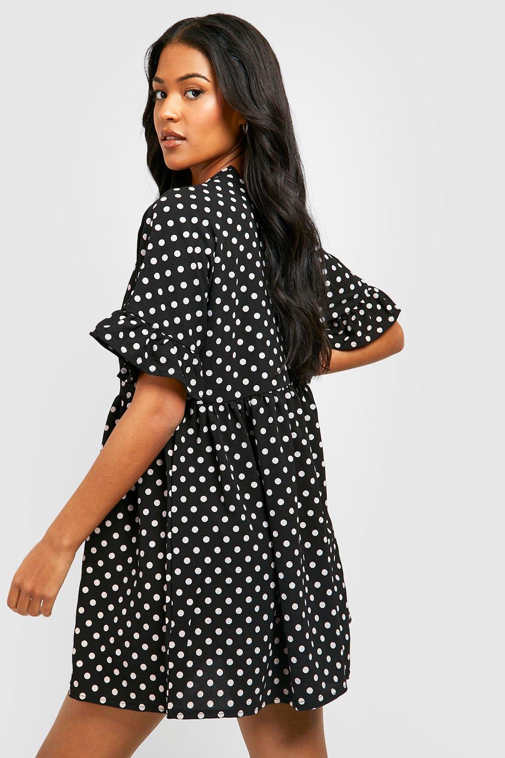 Boohoo spotty outlet dress