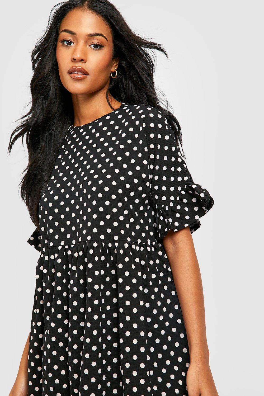 Boohoo black hot sale white dress