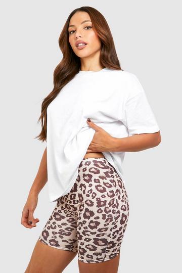 Multi Tall Leopard Print Cycling Shorts