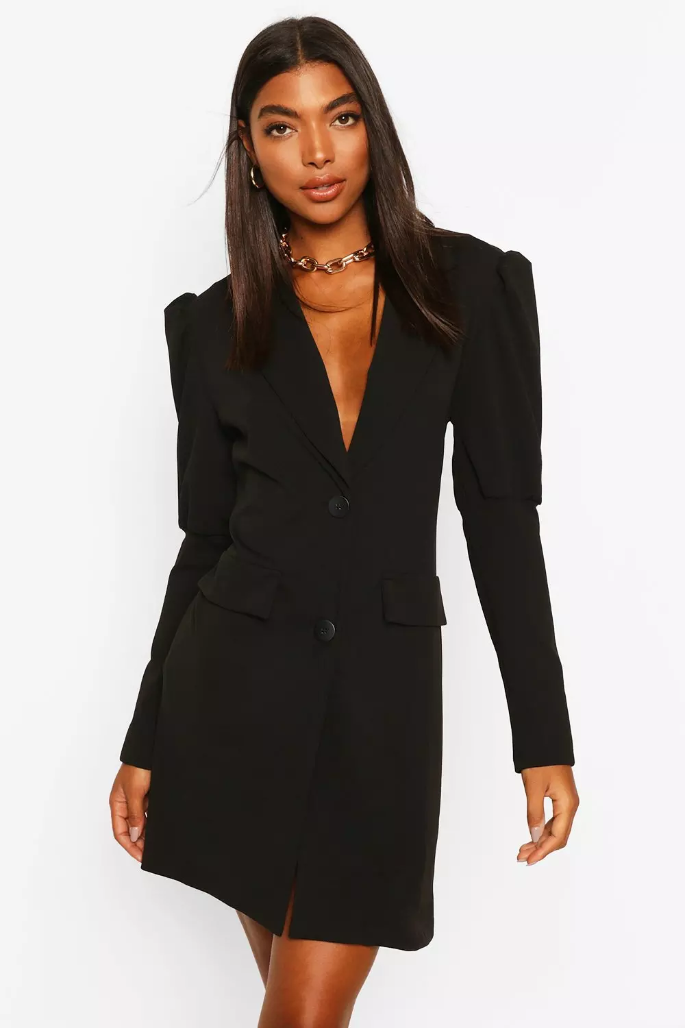 Puff sleeve shop black blazer