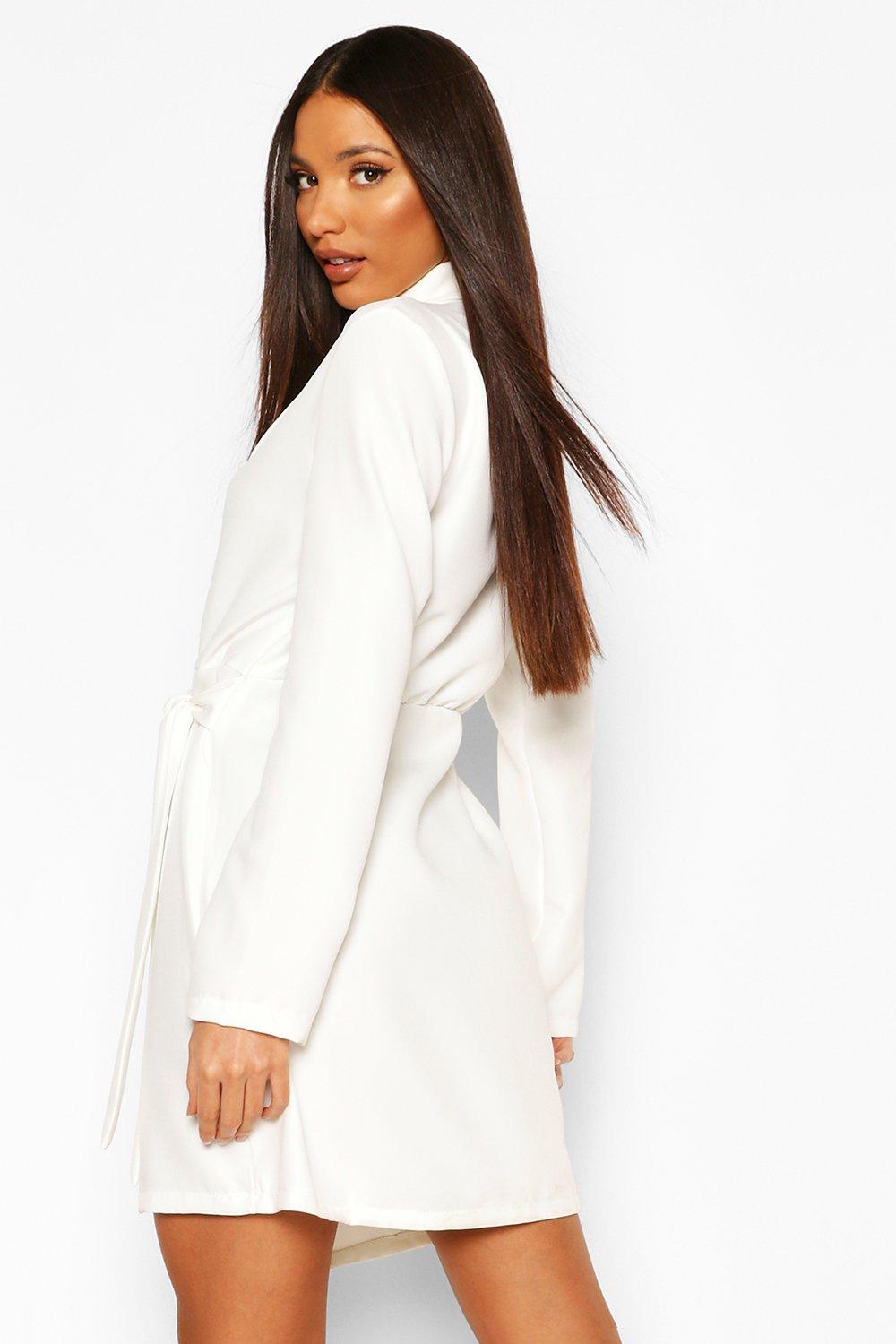 Long blazer clearance white