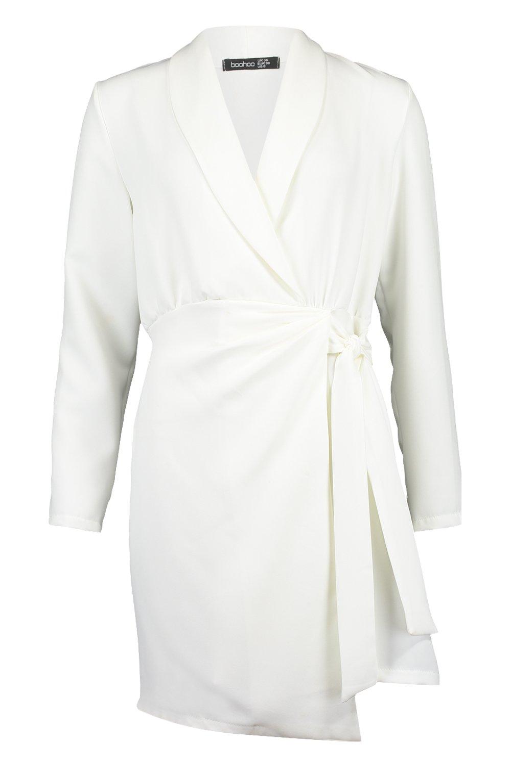 Boohoo white clearance blazer dress