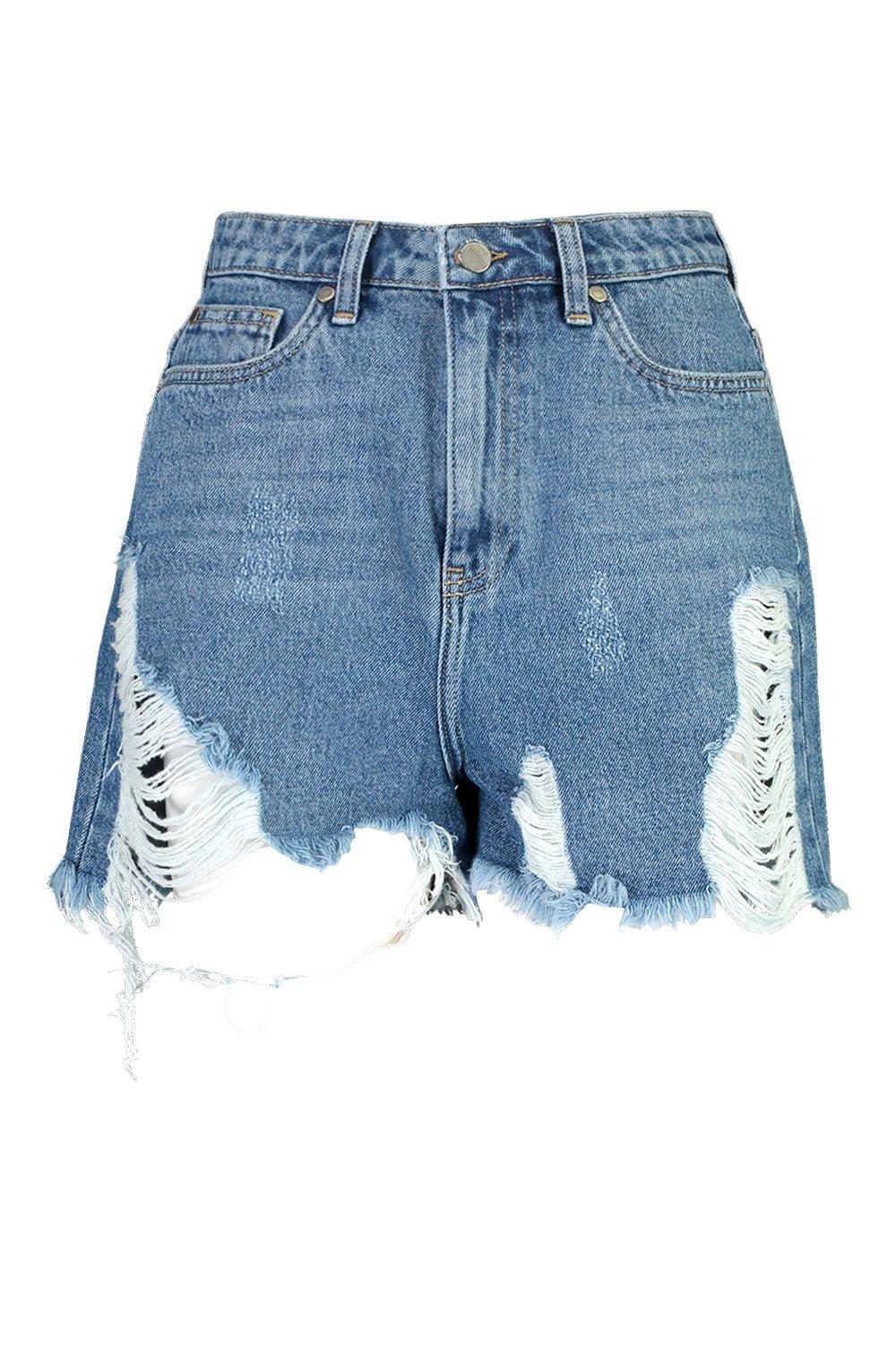 distressed booty shorts