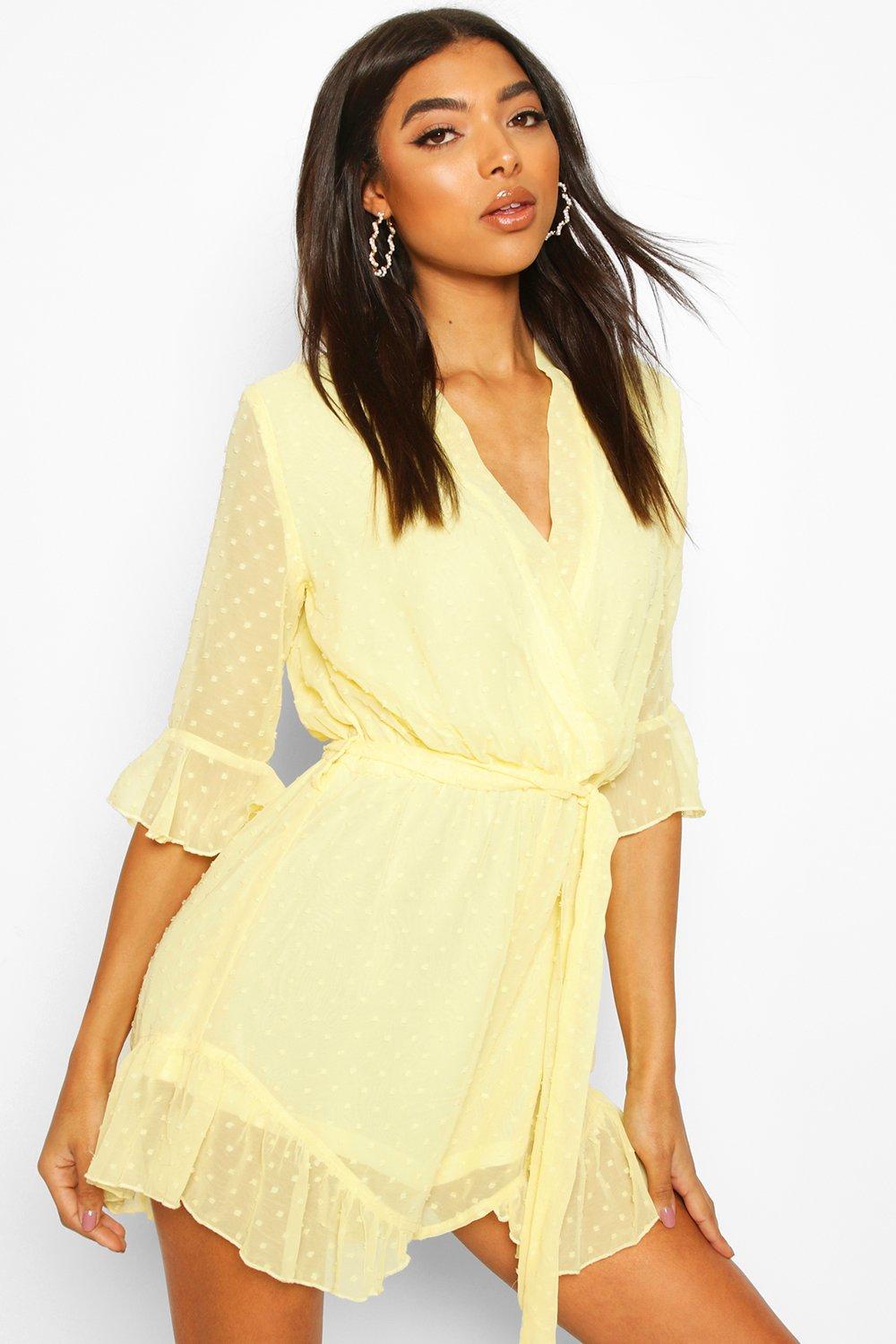 boohoo yellow playsuit