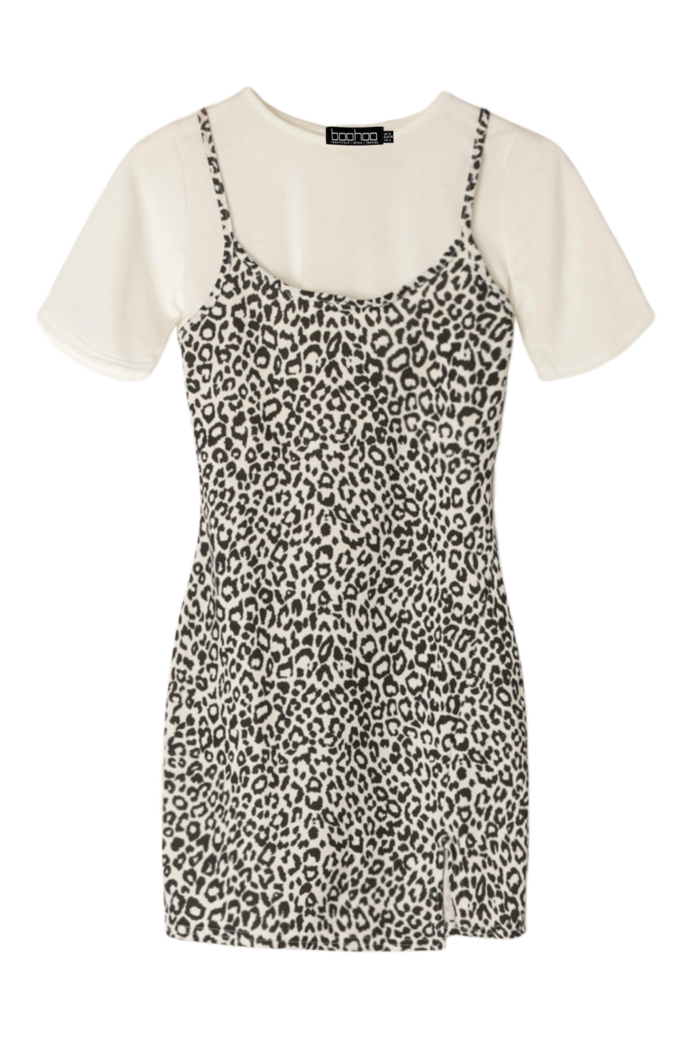 Tall 2-in-1 Leopard Print Slip Dress