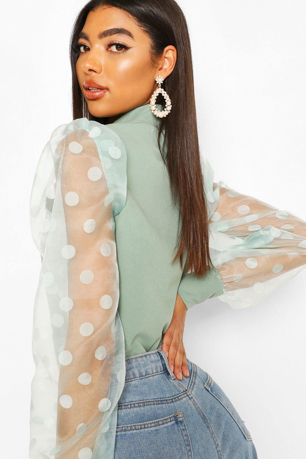 Polka dot sale organza top