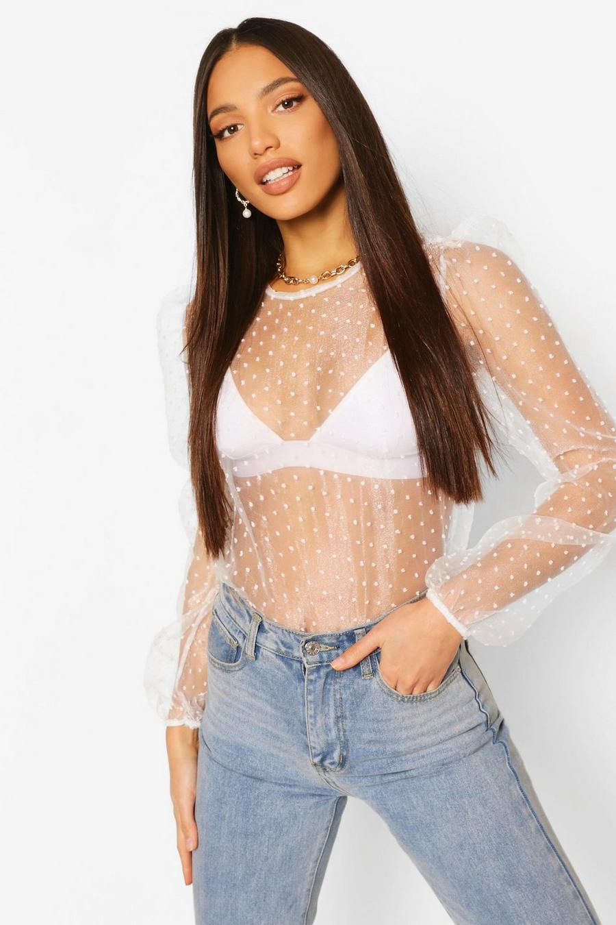 Tall Dobby Mesh Blouse image number 1