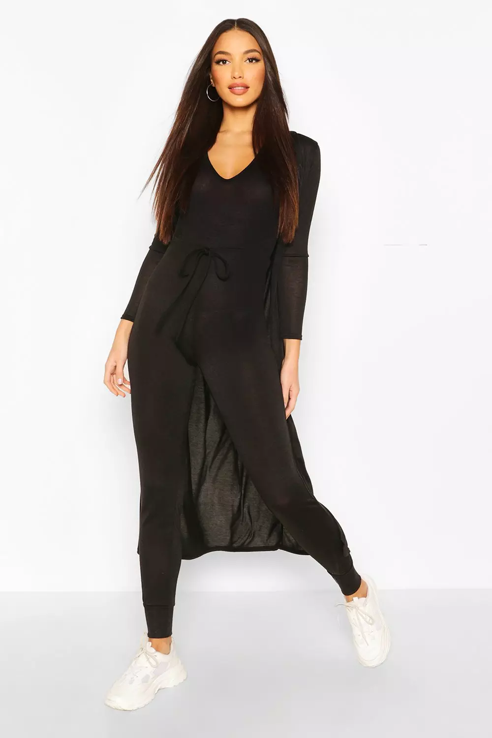 Jumpsuit store cardigan set