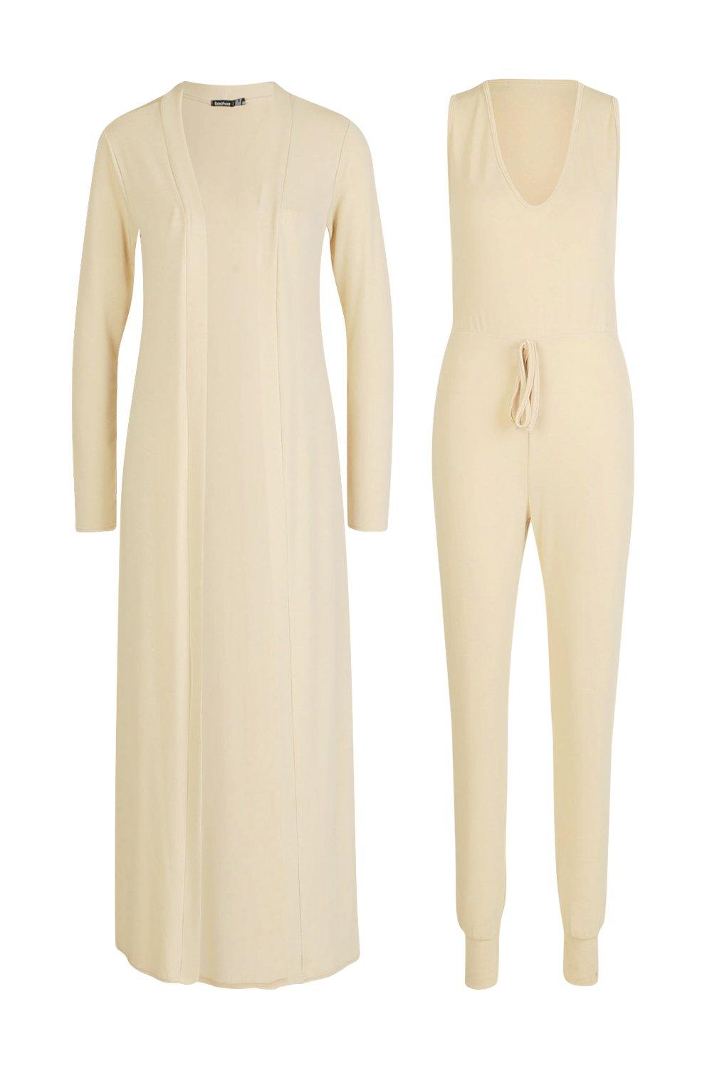 jumpsuit with cardigan set