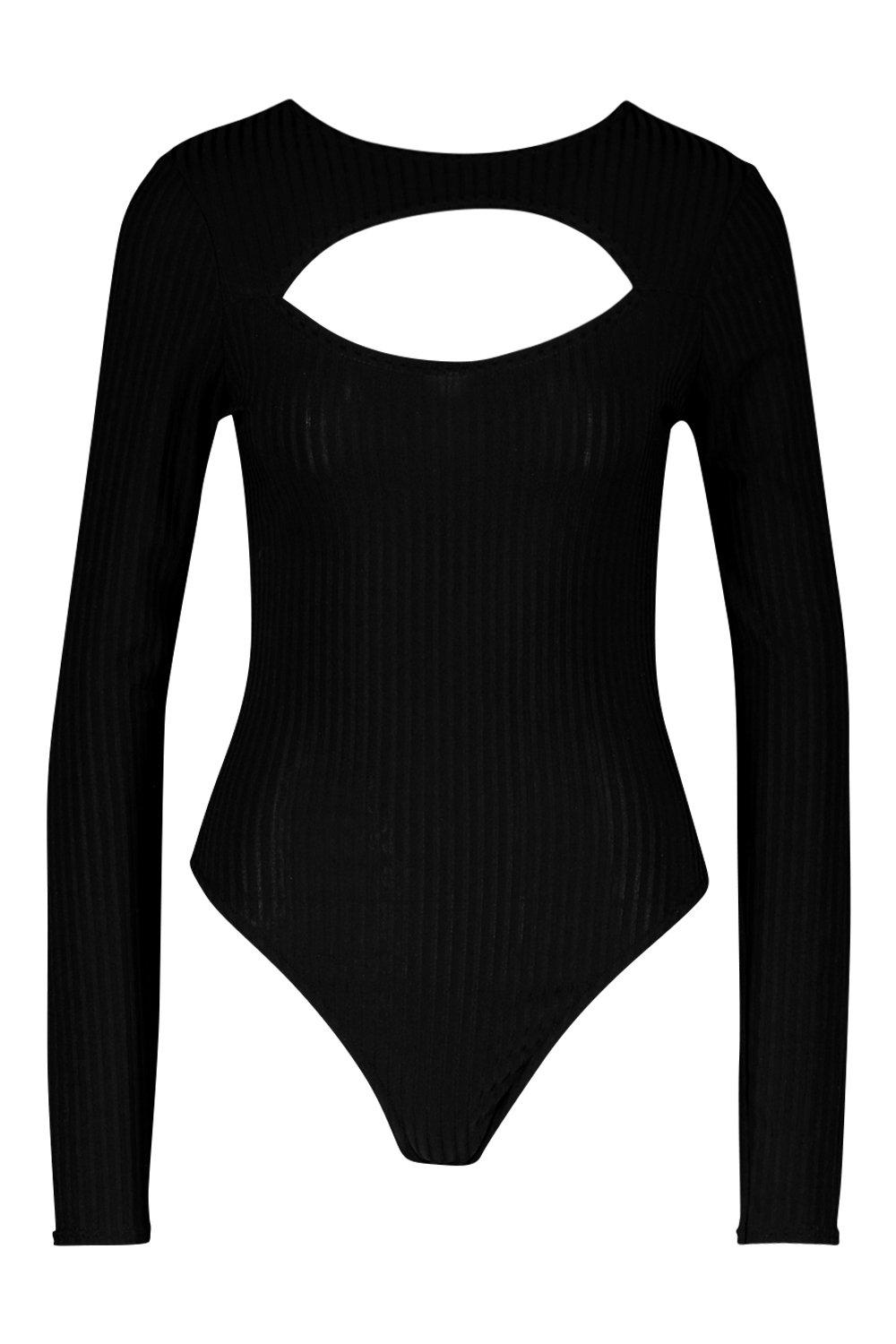 Tall Cut Out Detail Rib Bodysuit | boohoo