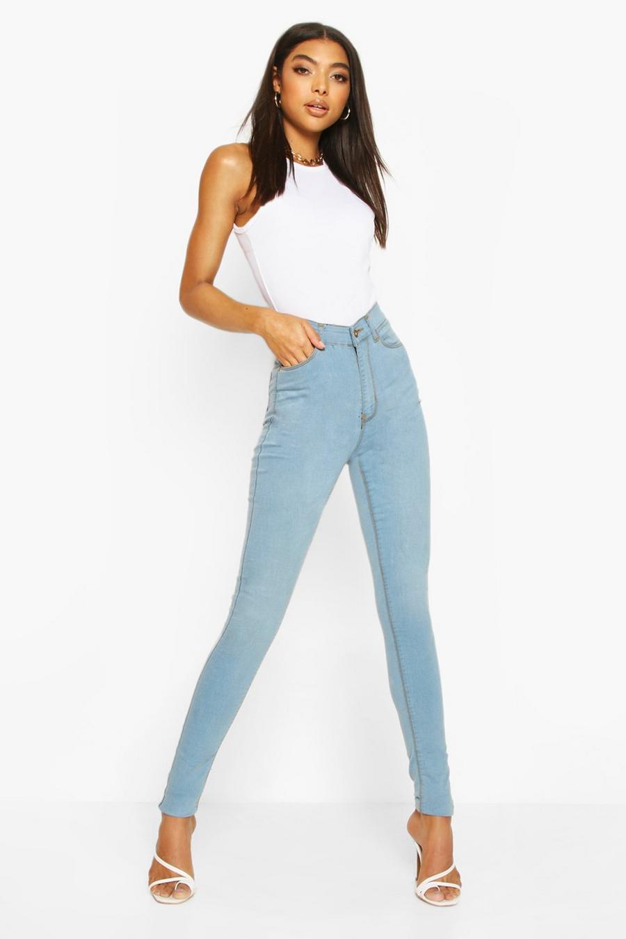 Tall Helle High-Rise Skinny Jeans, Hellblau image number 1