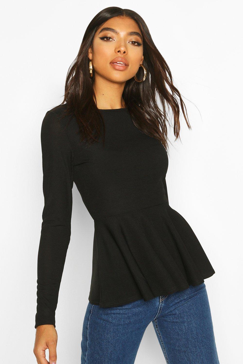 boohoo peplum top