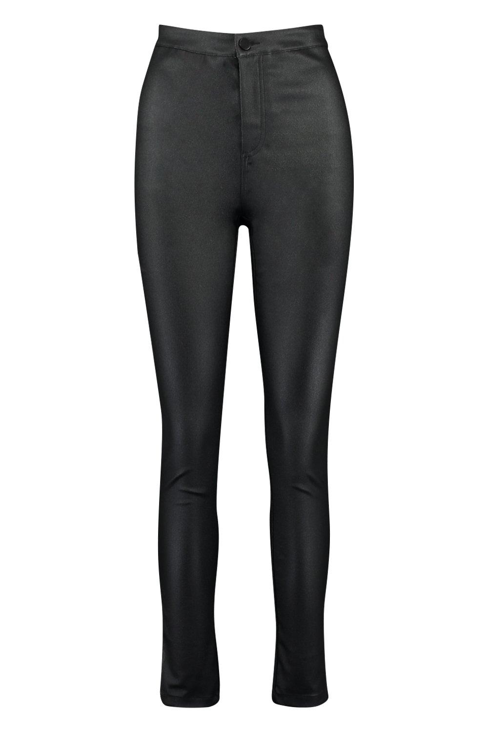 Leather look sale trousers topshop