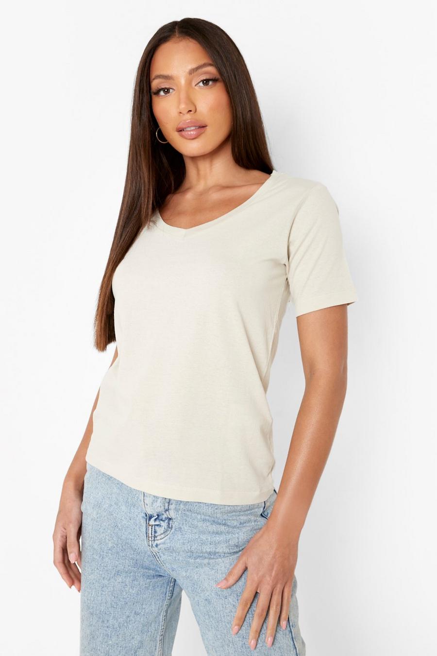 Stone Tall Basic V-Neck Cotton T-Shirt image number 1