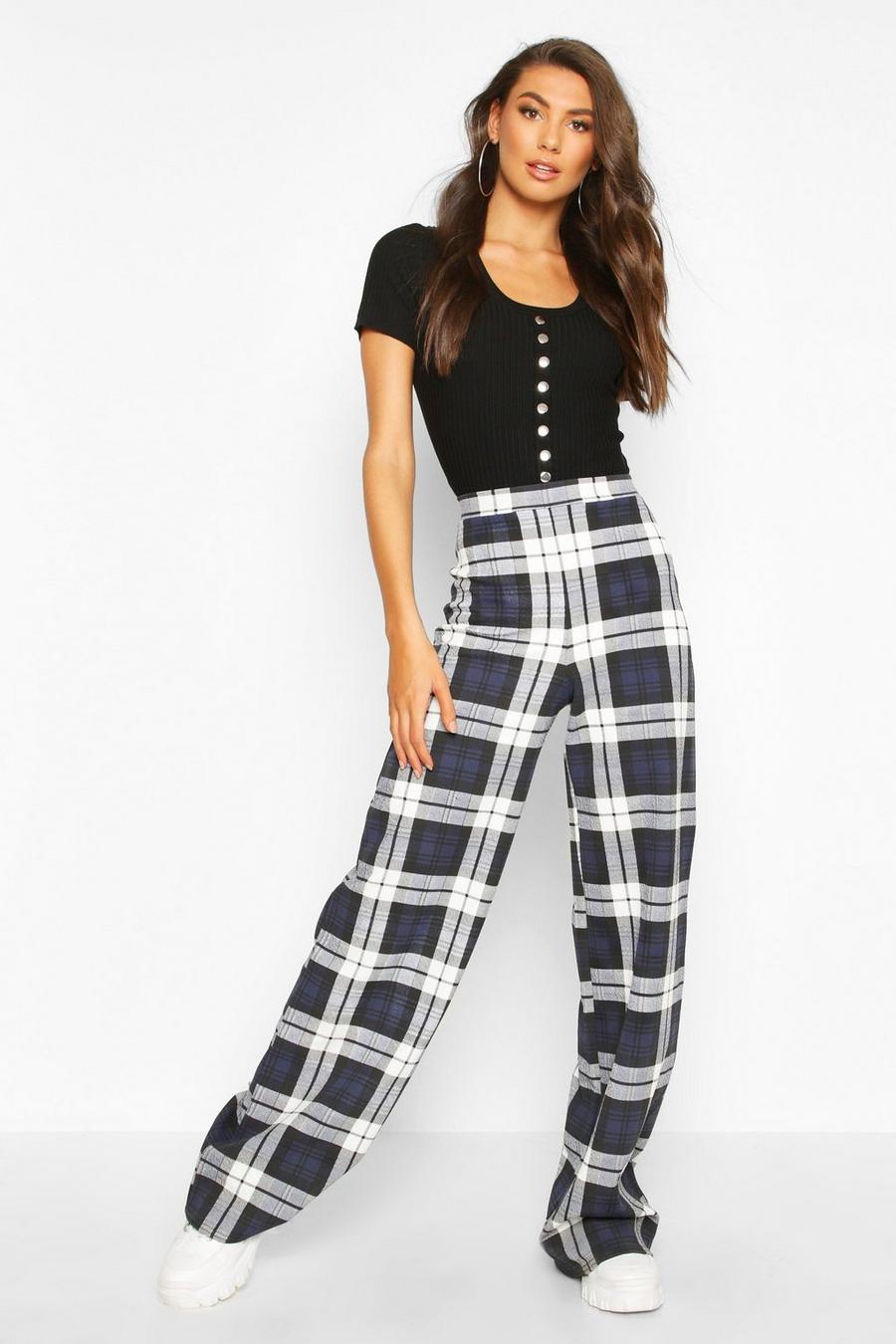 Tall Check Wide Leg Pants image number 1