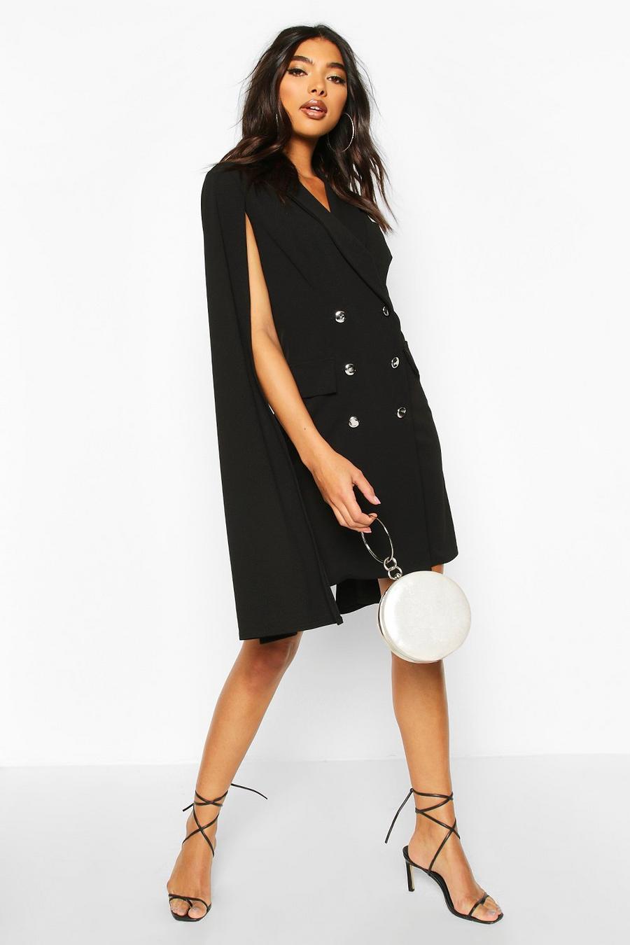 Tall Double Breasted Cape Blazer Dress image number 1
