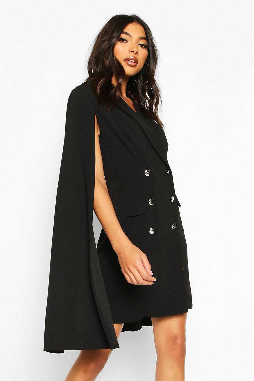 Tall Double Breasted Cape Blazer Dress