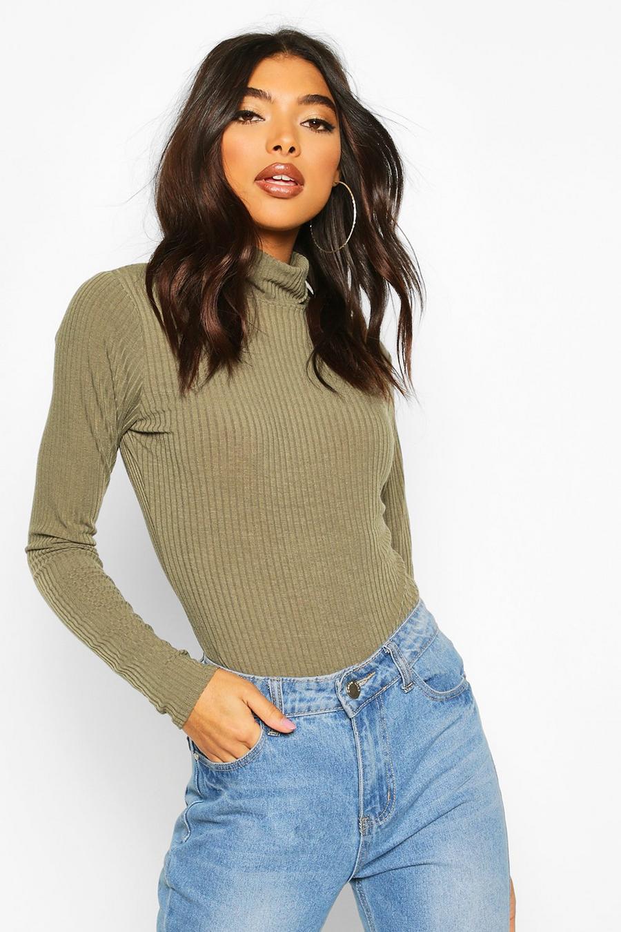 Tall Soft Rib Roll Neck Bodysuit image number 1