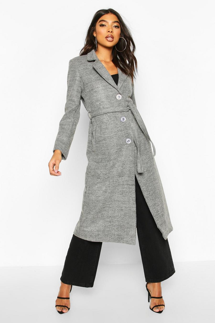 Manteau long en laine avec ceinture - Tall image number 1