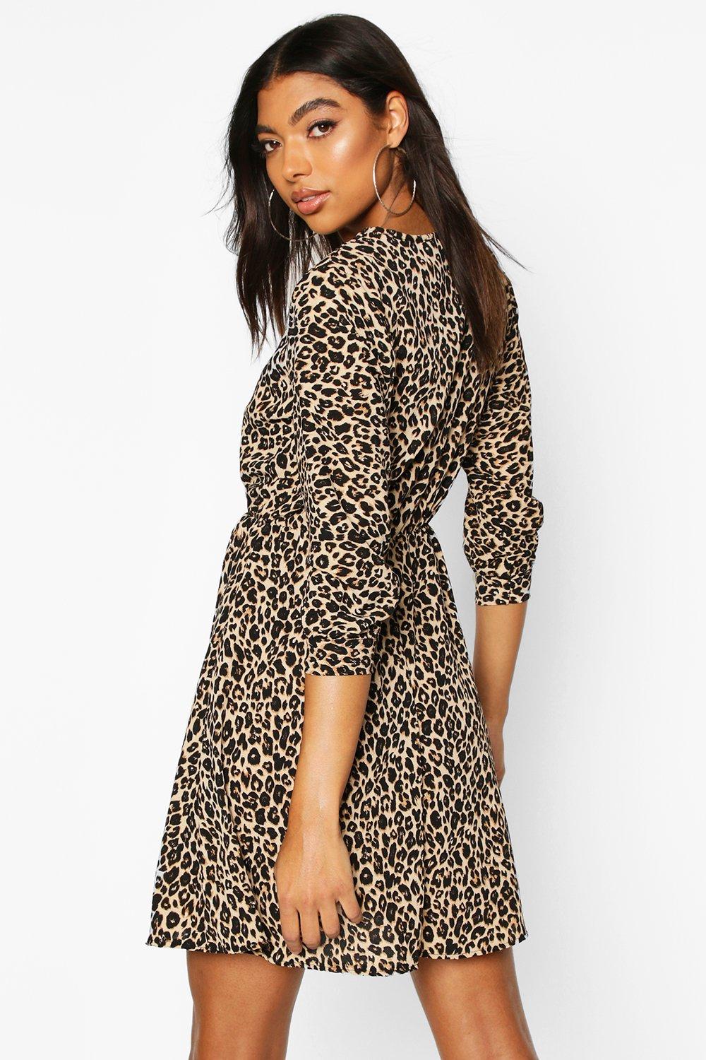 Leopard print wrap dress size outlet 18