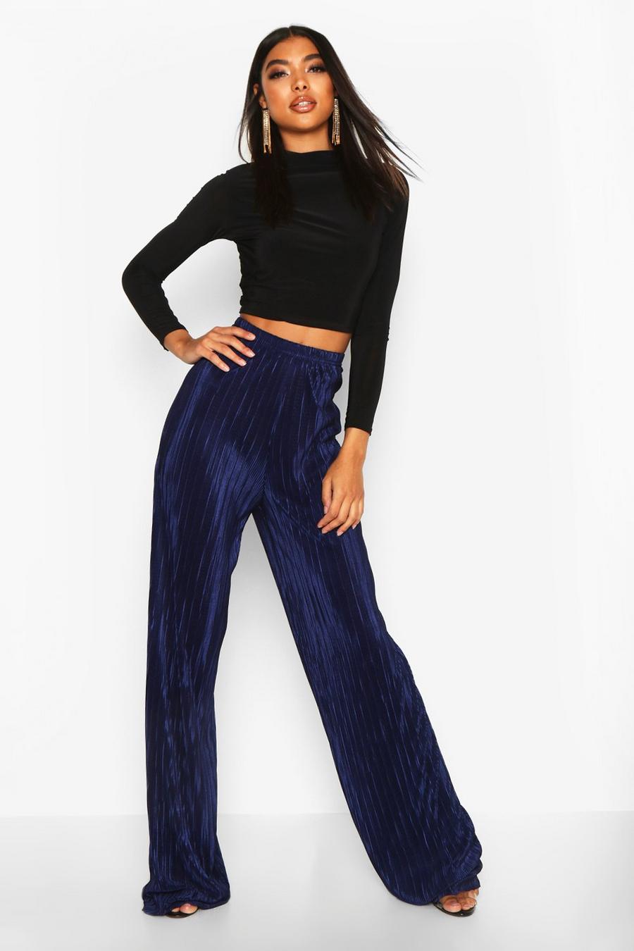 Tall Plisse Wide Leg Trousers image number 1