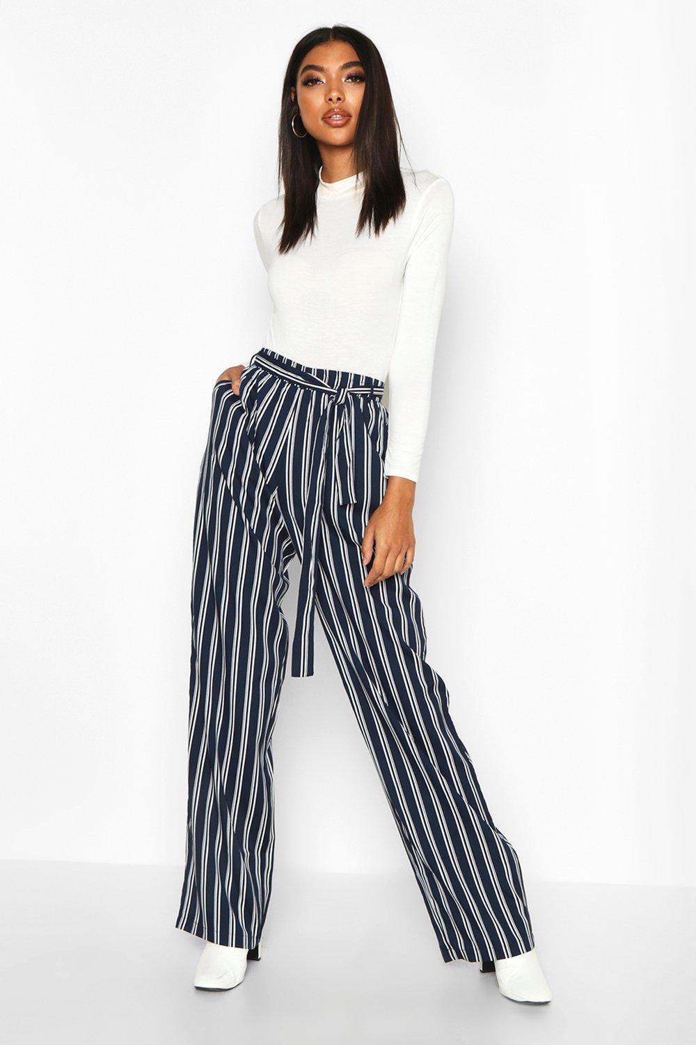 boohoo stripe trousers