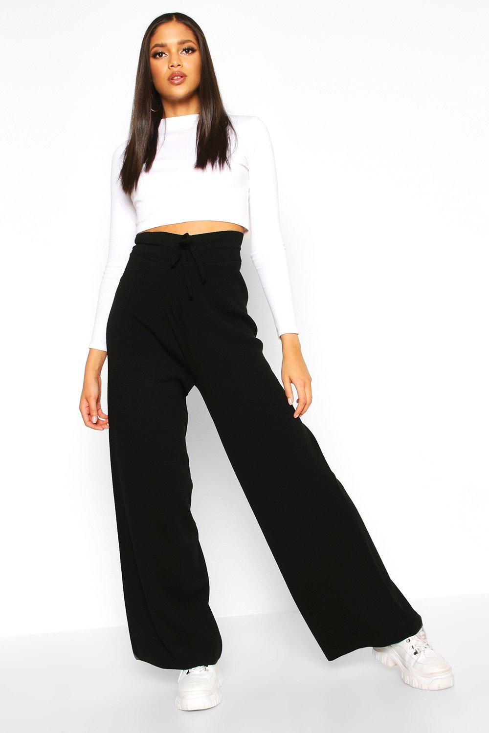 boohoo black trousers