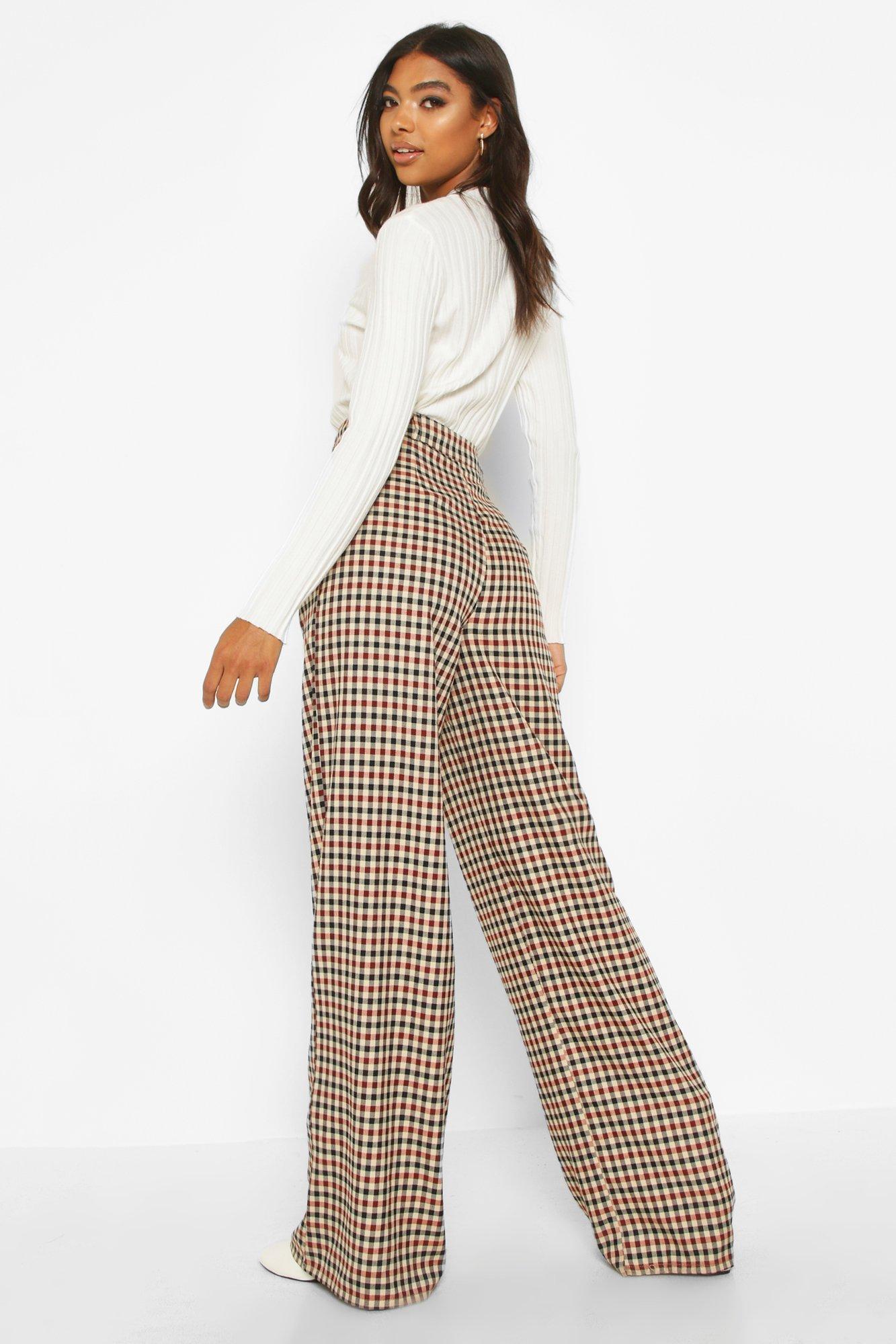 Checkered deals pants women