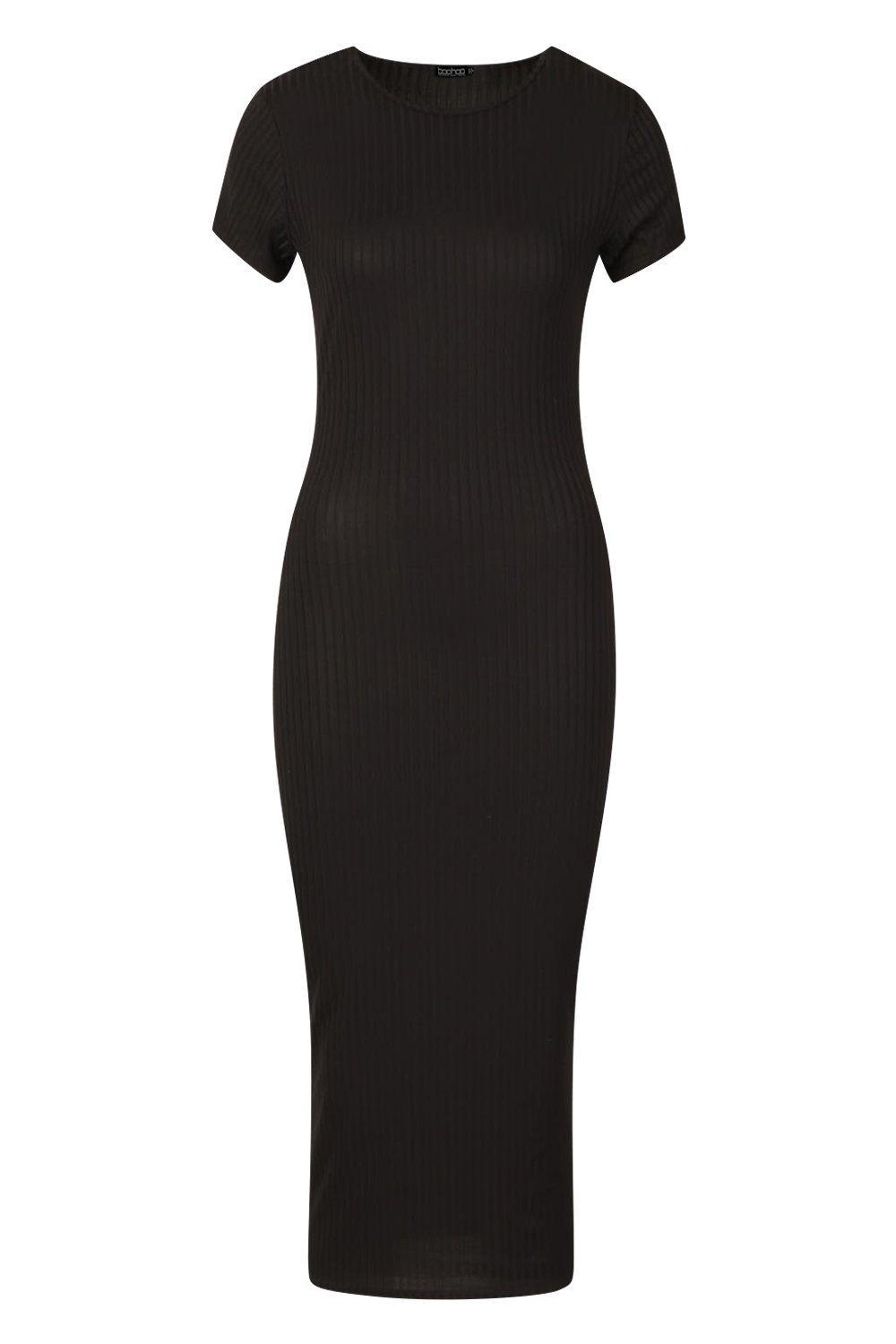 Tall Cap Sleeve Rib Bodycon Dress Boohoo