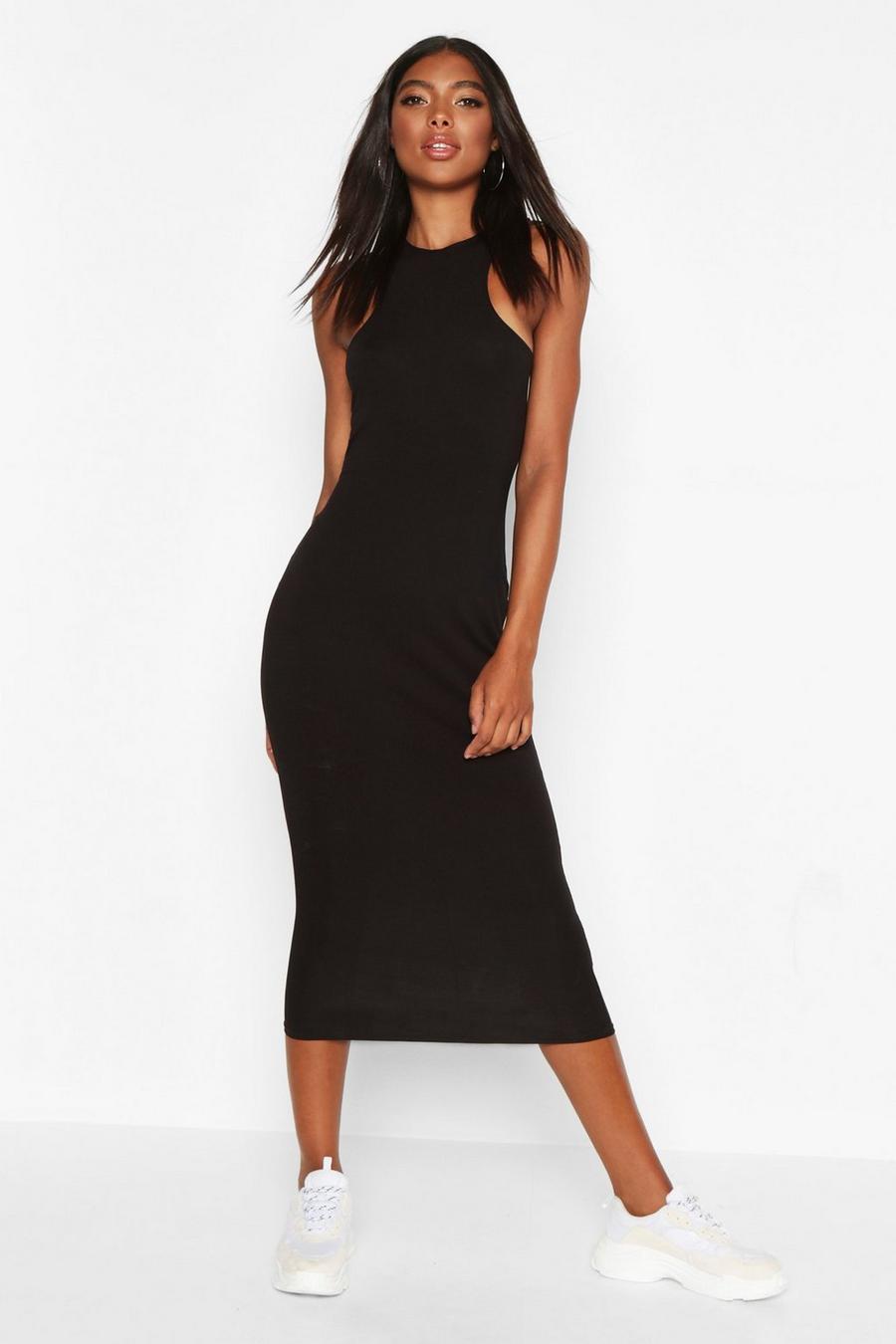 Tall Racer Neck Bodycon Midi Dress image number 1