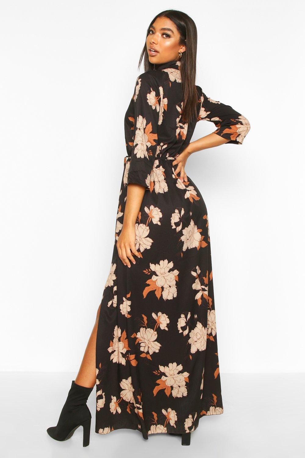 boohoo maxi shirt dress