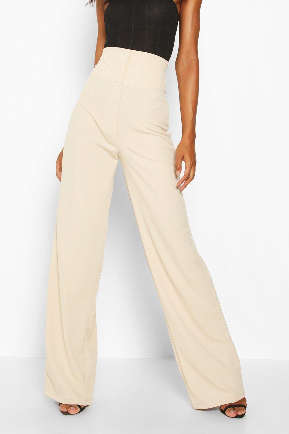 tall high waisted wide leg trousers