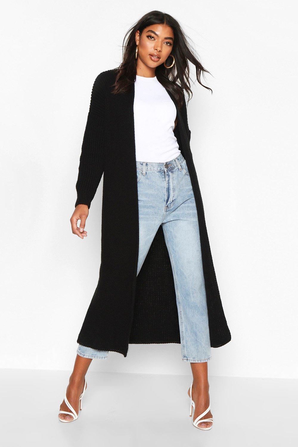 black maxi cardigan