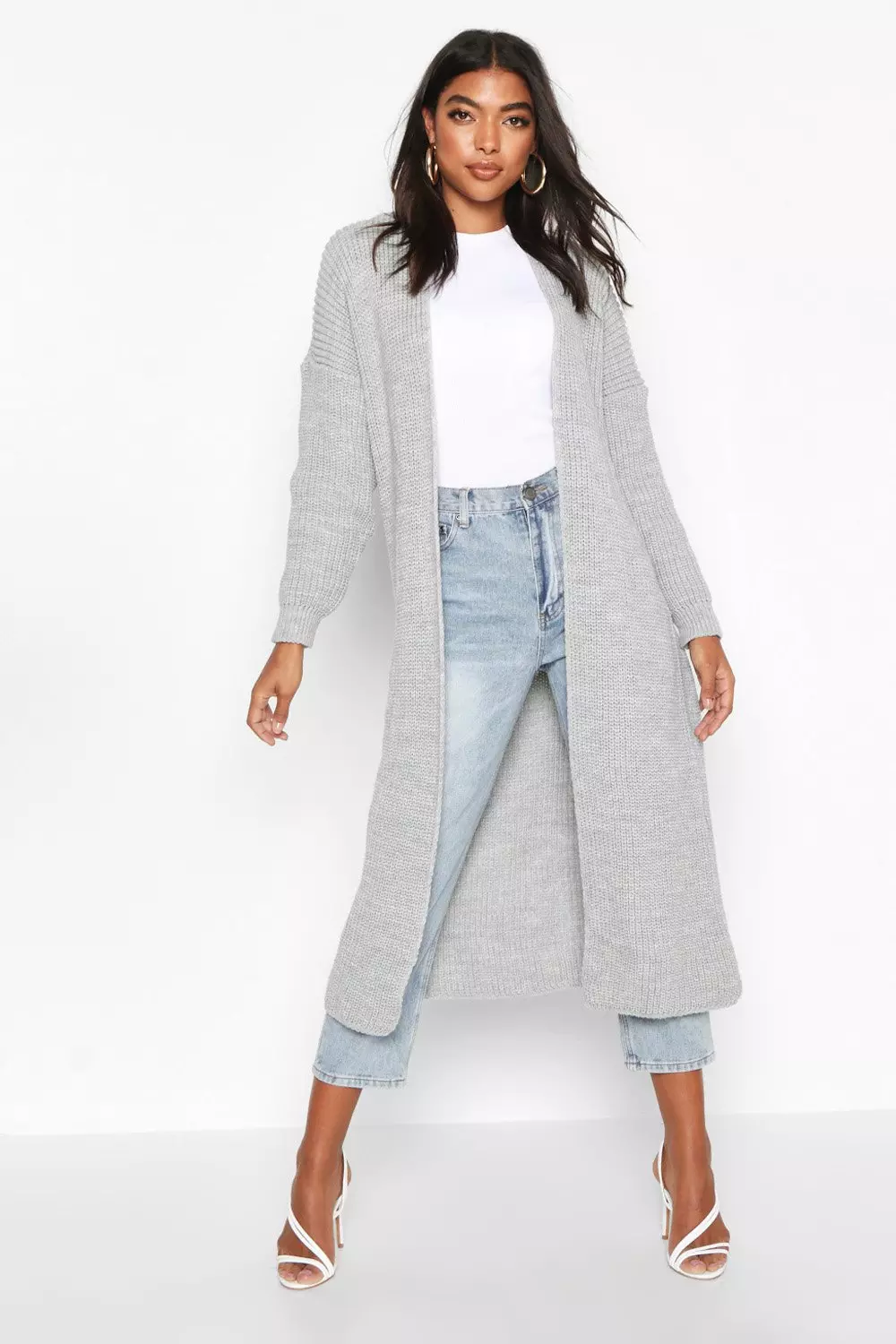 Grey sales maxi cardigan