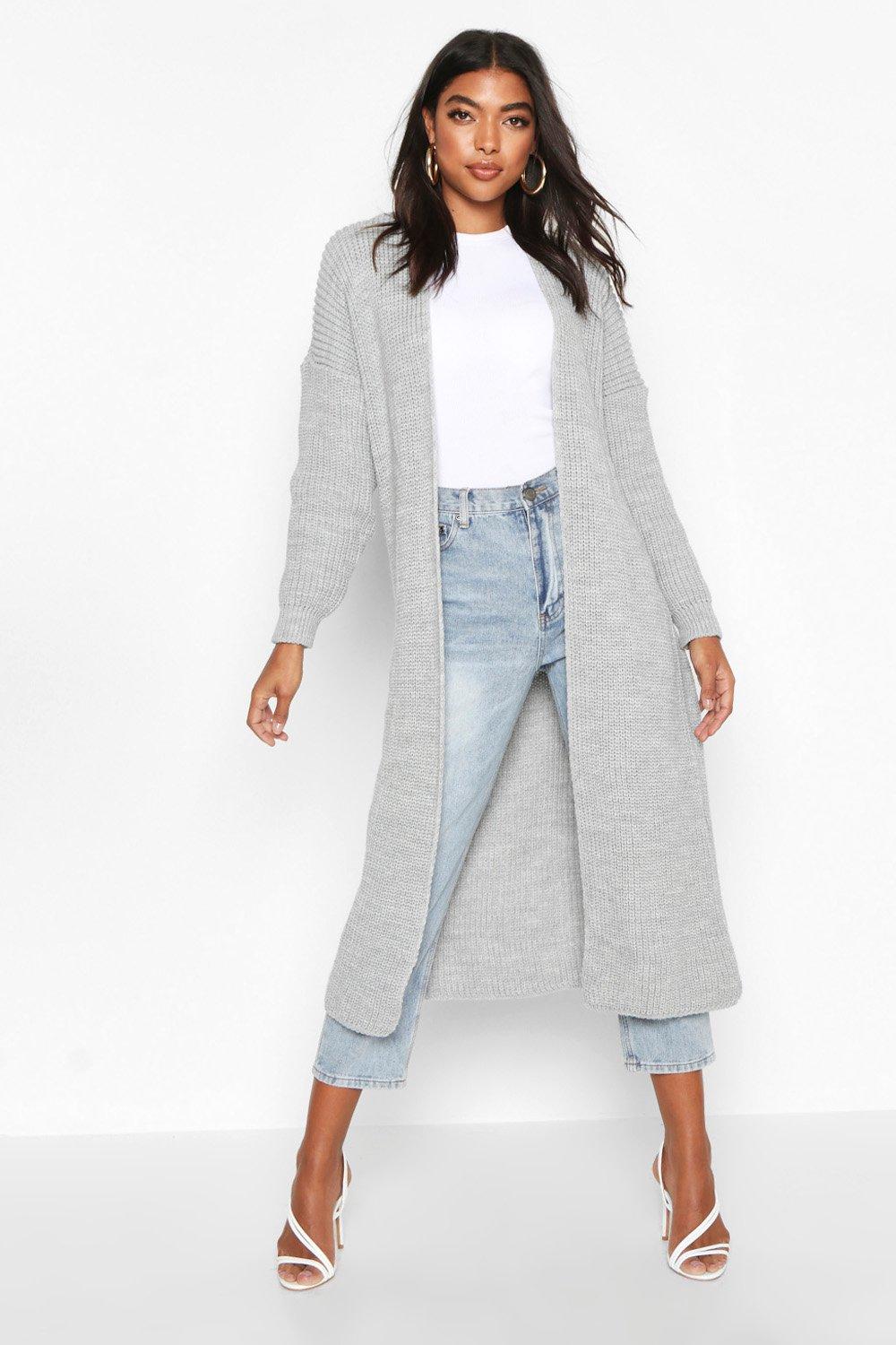 boohoo grey cardigan