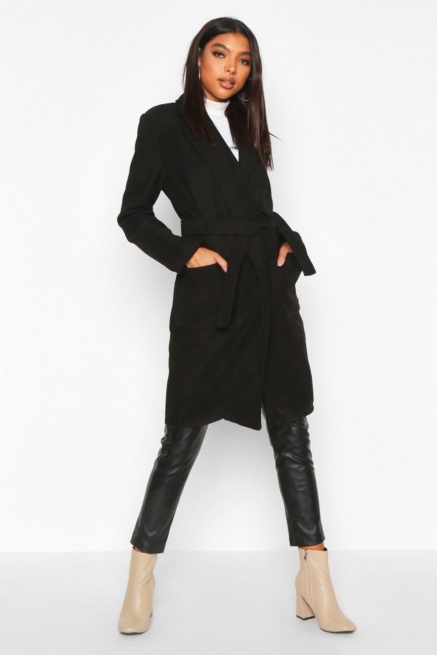Tall Belted Wool Look Coat image number 1