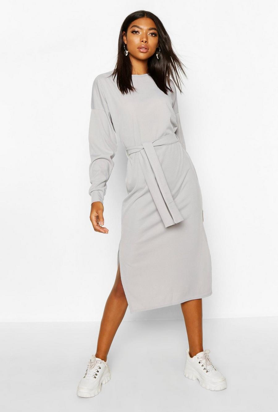 Tall Rib Belted T-Shirt Dress image number 1