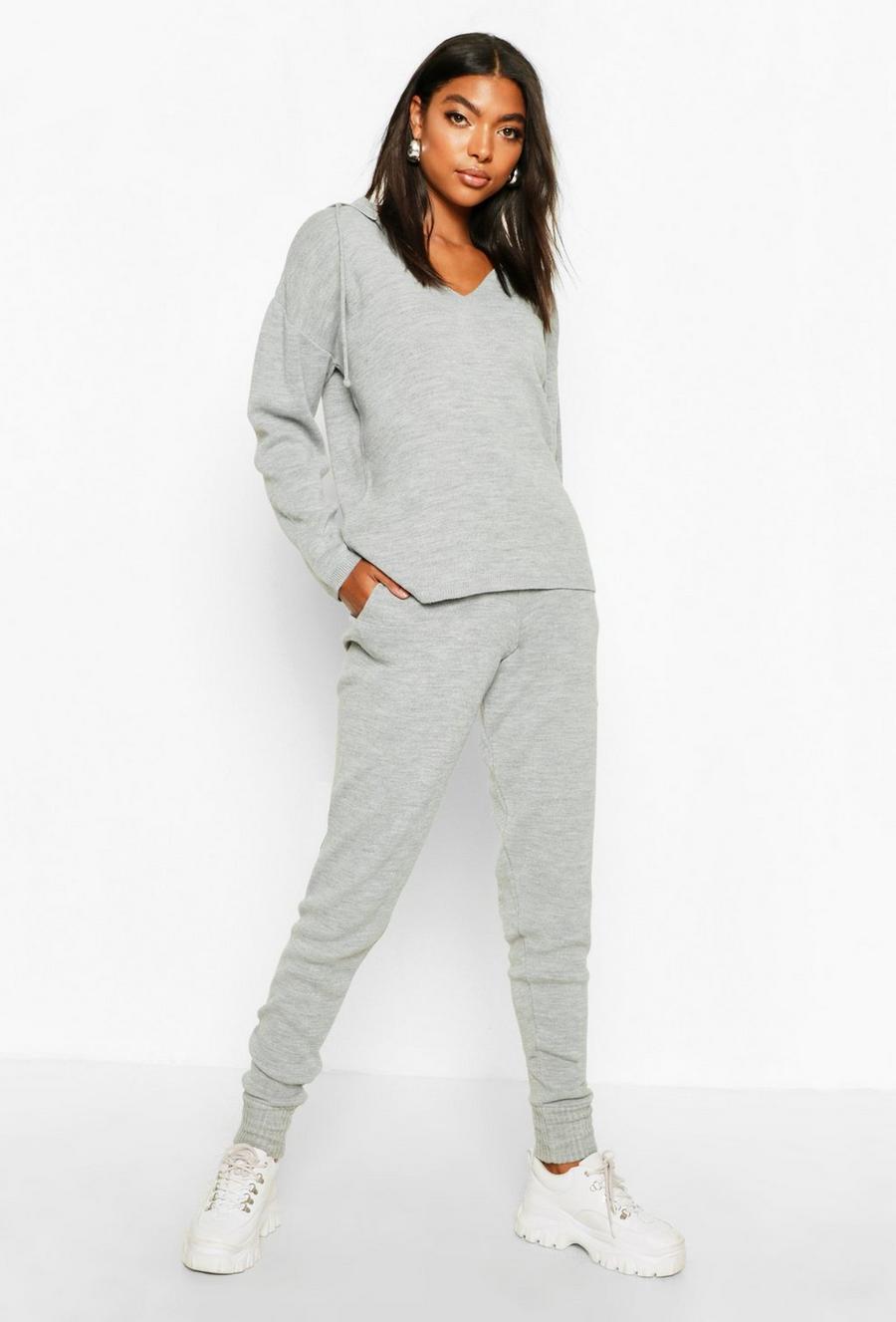 Tall Knitted Hoody & Joggers Tracksuit image number 1