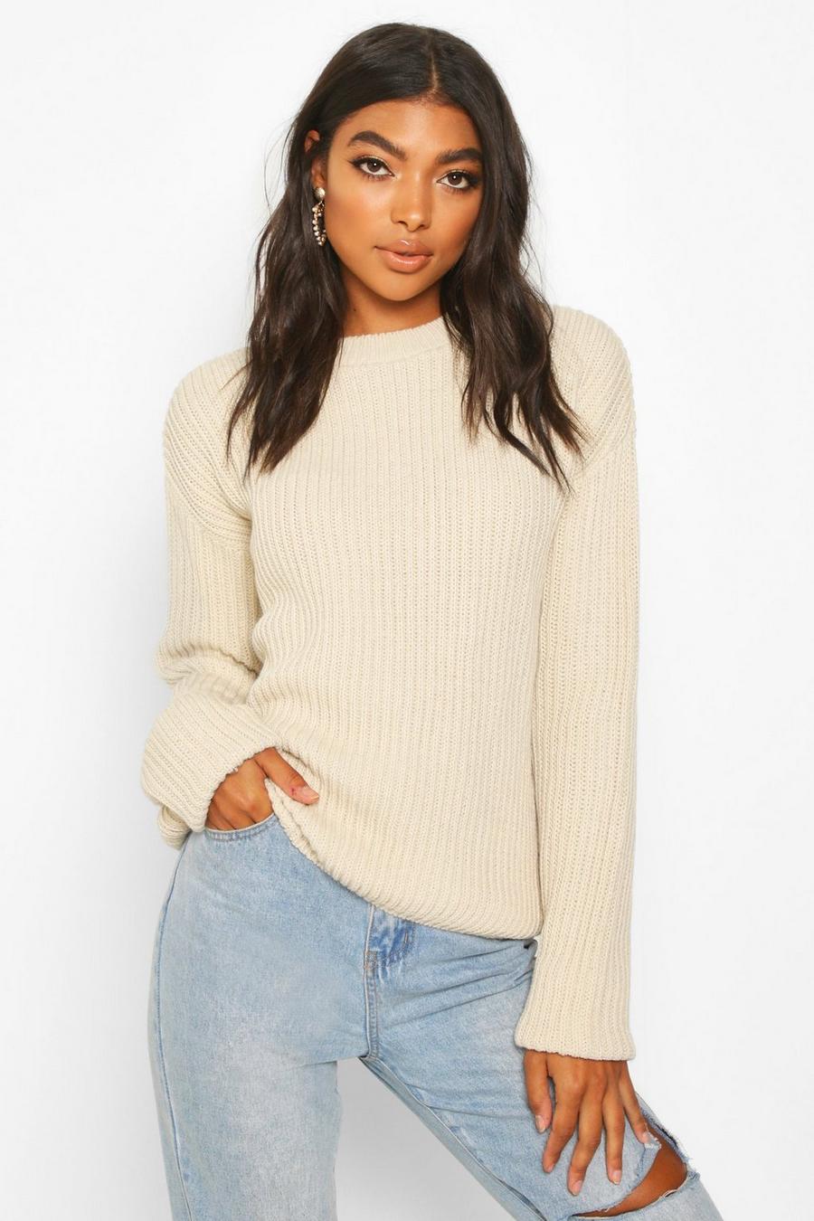 Tall Drop Shoulder Chunky Sweater image number 1