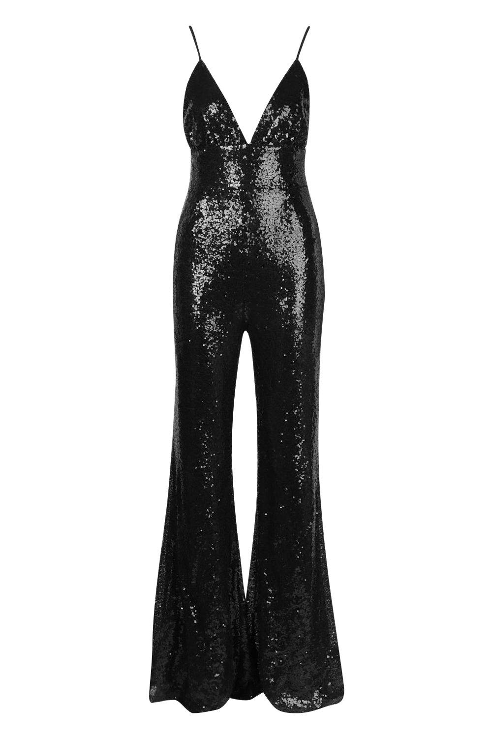 boohoo sequin jumpsuit