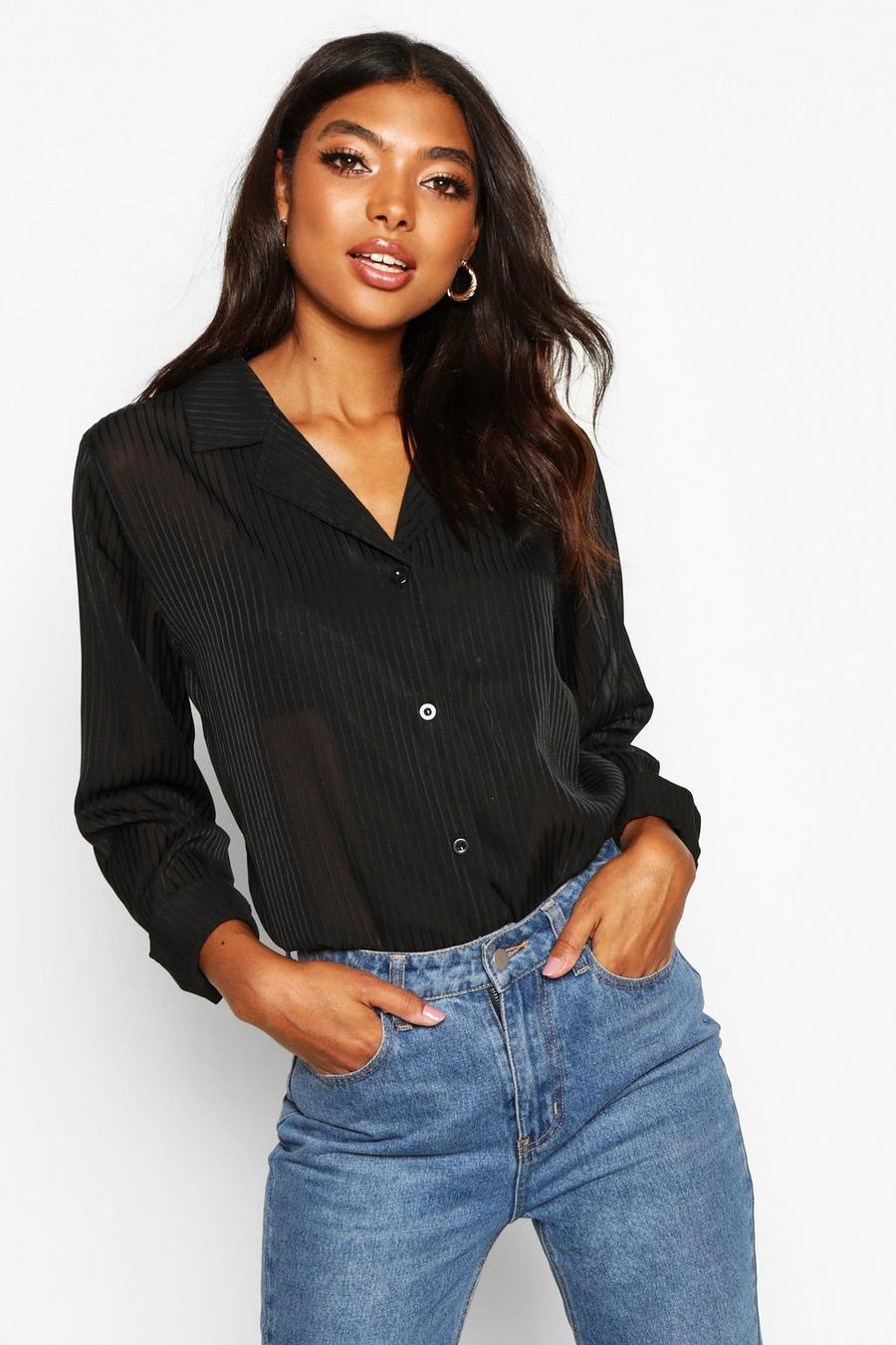 Tall Sheer Stripe Woven Shirt image number 1