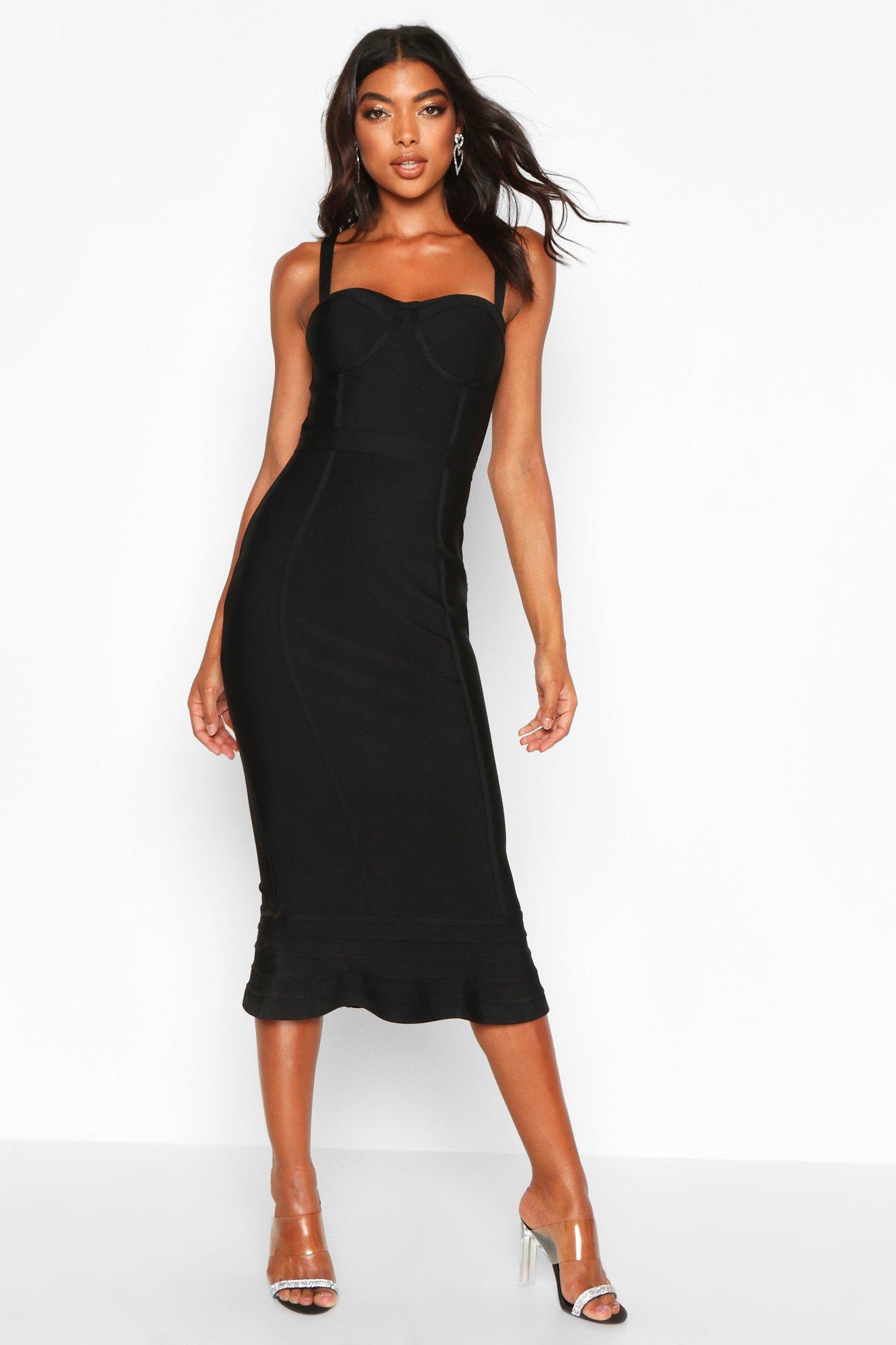 frill hem dress boohoo