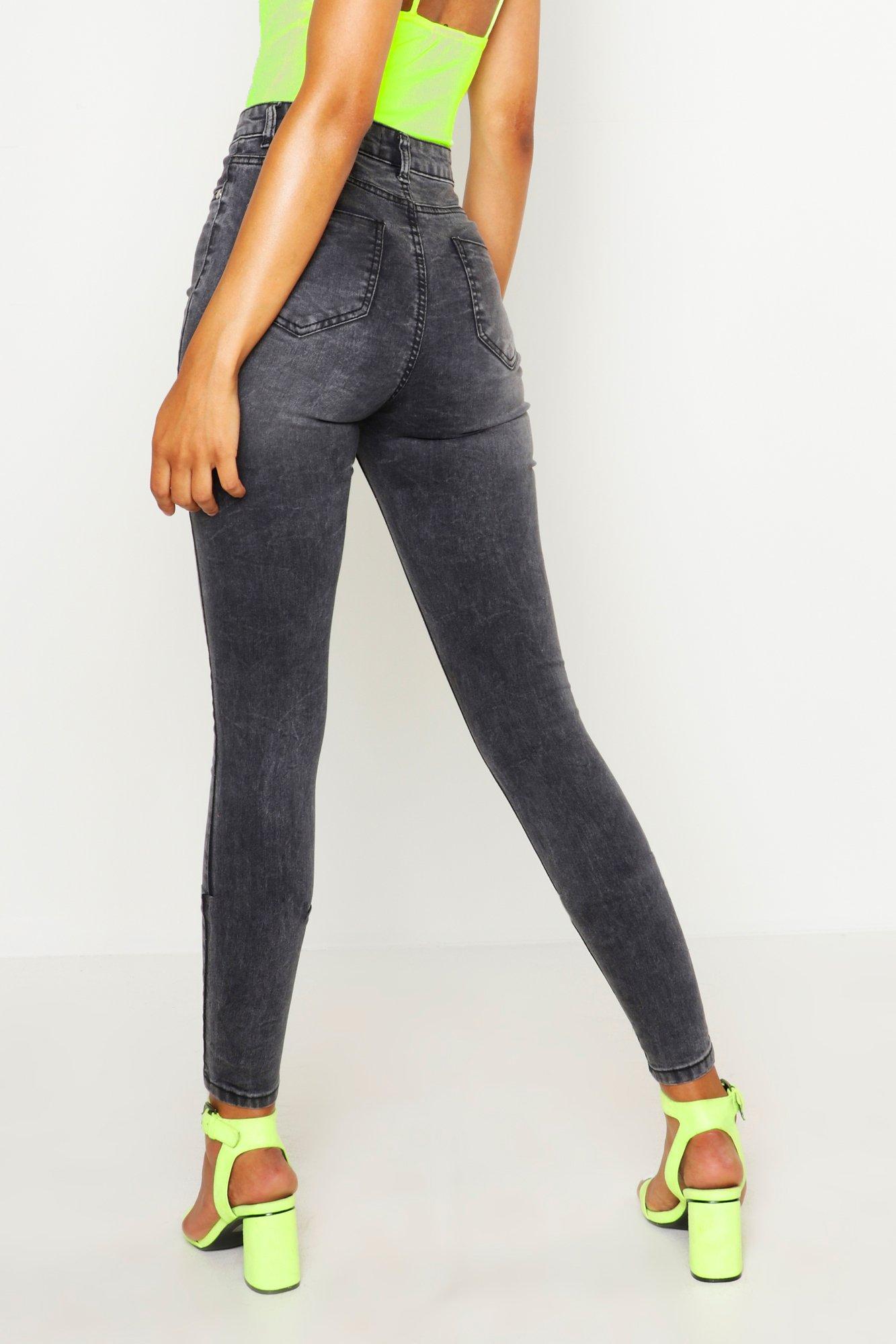 Black acid hot sale wash jeggings