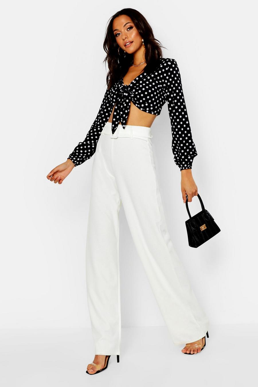 Tall Belted Wide Leg Trousers image number 1