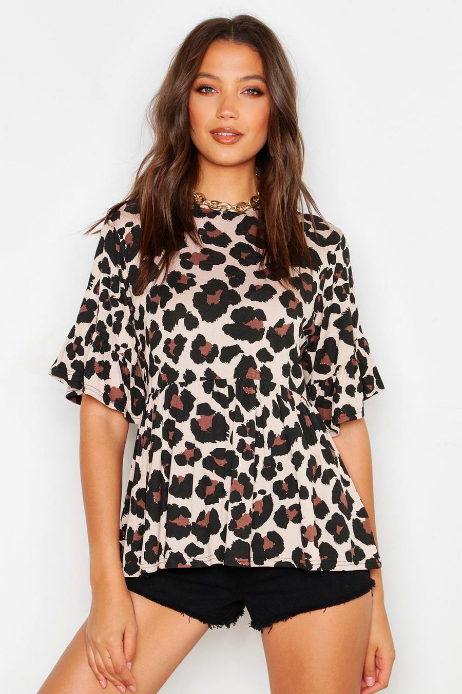 Tall Leopard Print Smock Top image number 1