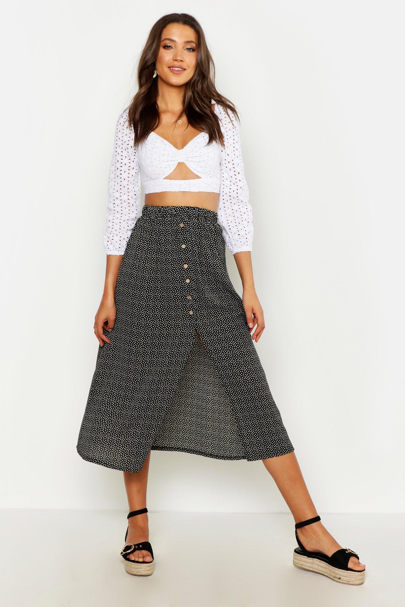 tall button front skirt