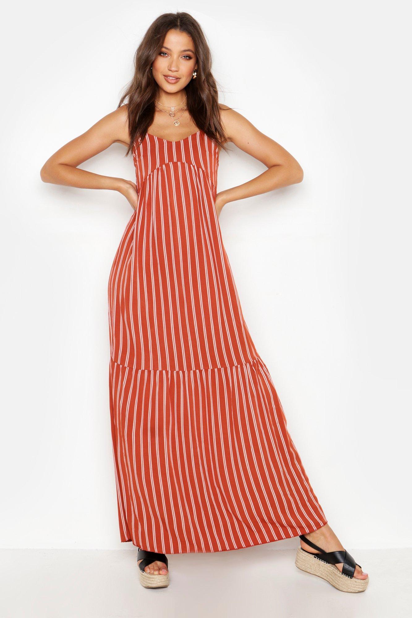 boohoo terracotta dress