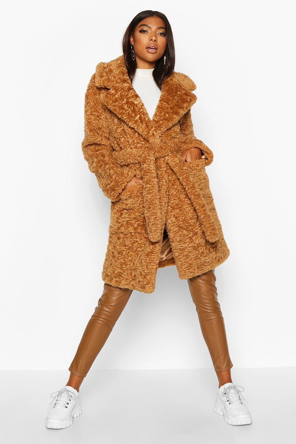 textured teddy coat