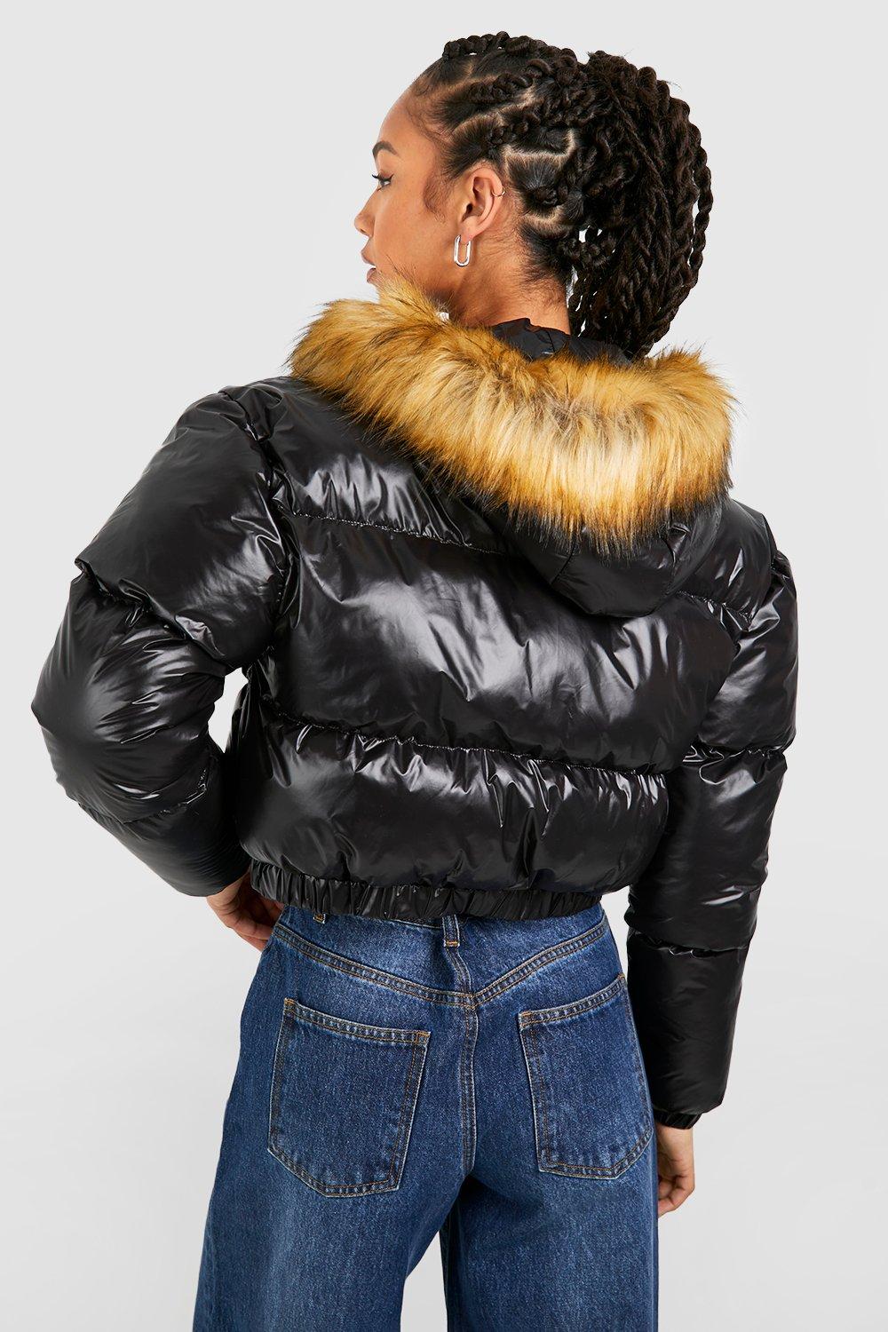 Crop on sale padded coat