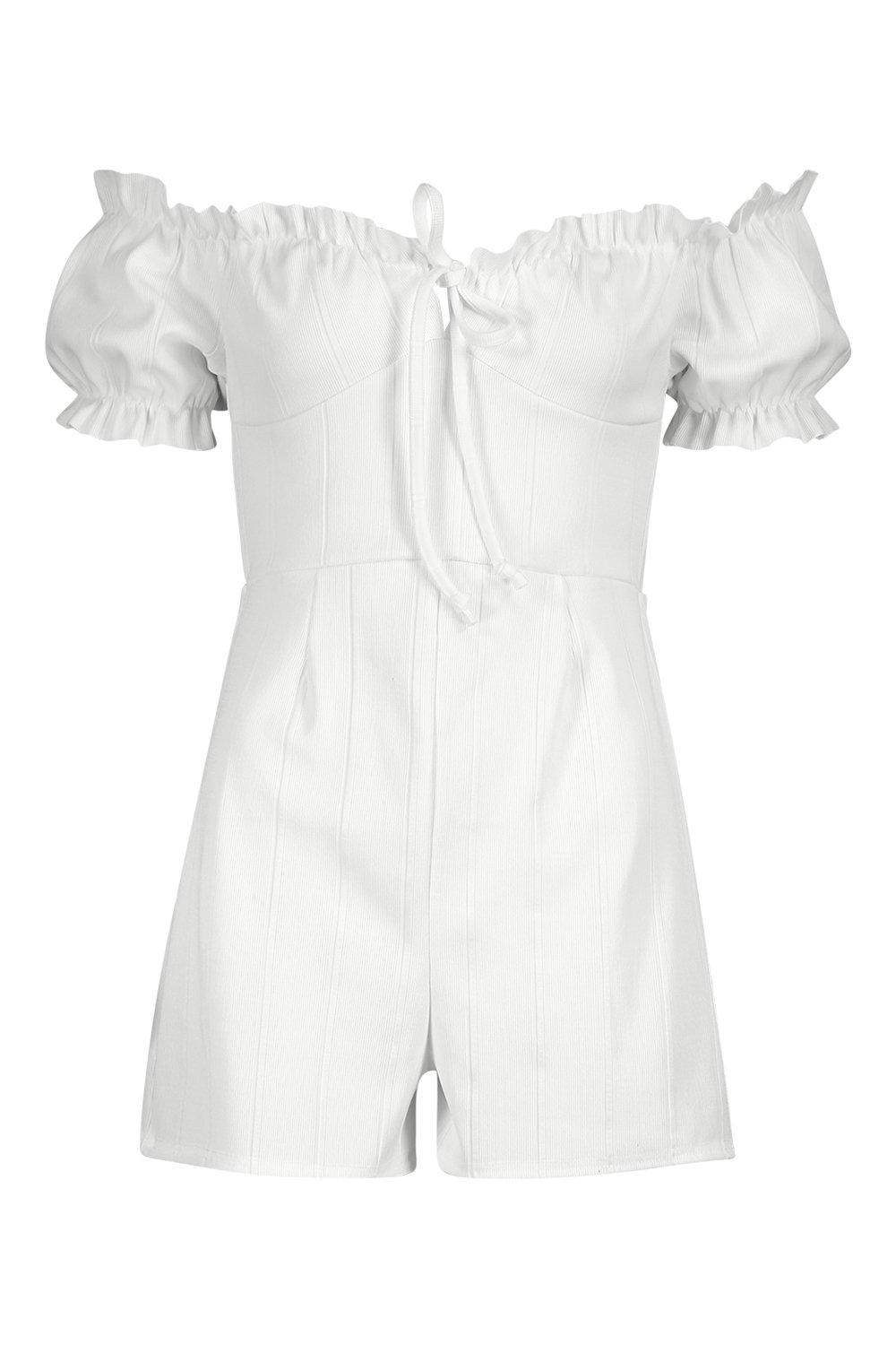 tall white playsuit